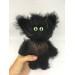 Amigurumi black fluffy fat cat