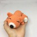 Amigurumi sleeping red fox