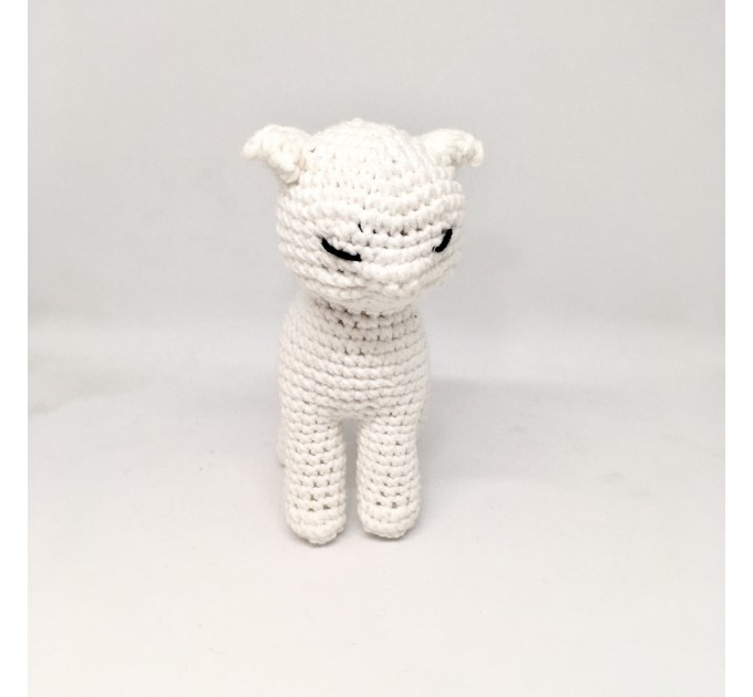 Stuffed white cat