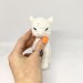 Stuffed white cat
