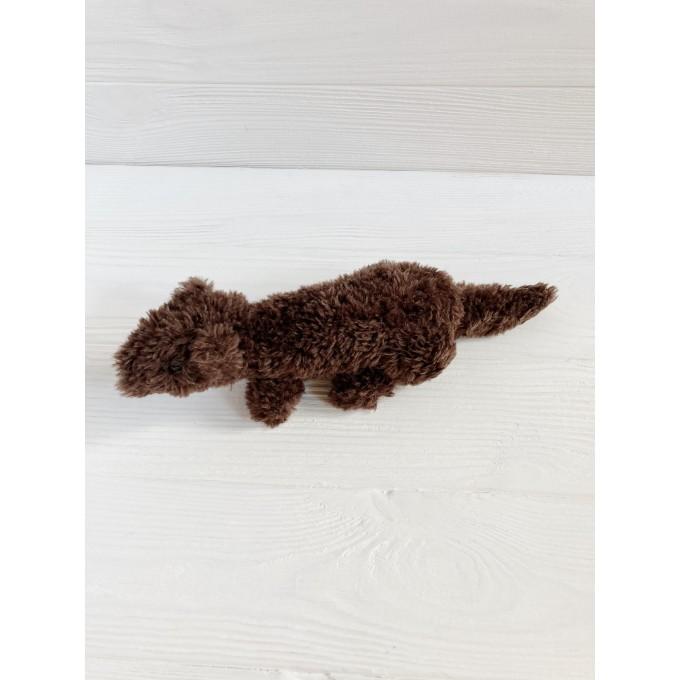 stuffed brown ferret toy