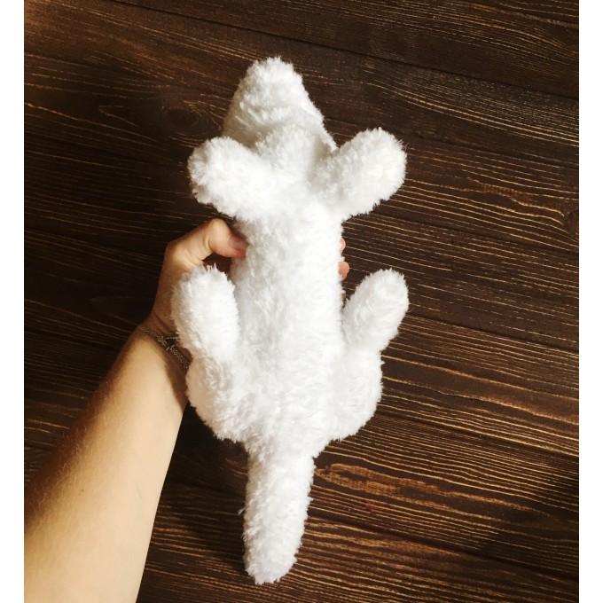 big white ferret toy