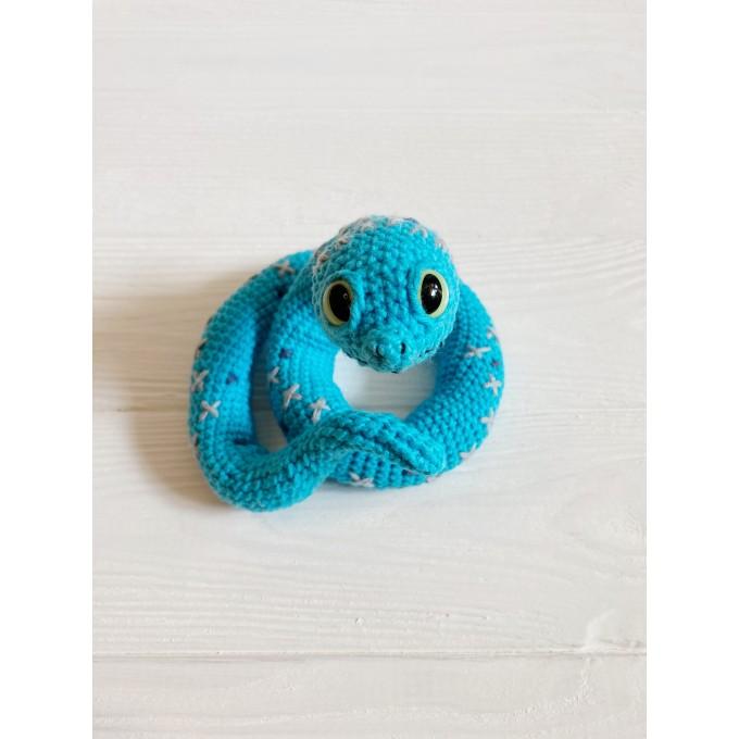 stuffed blue snake