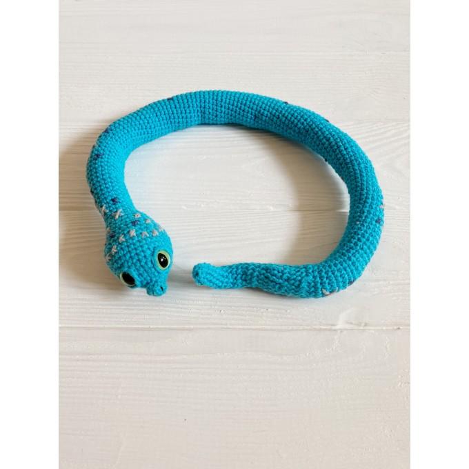 blue plush snake