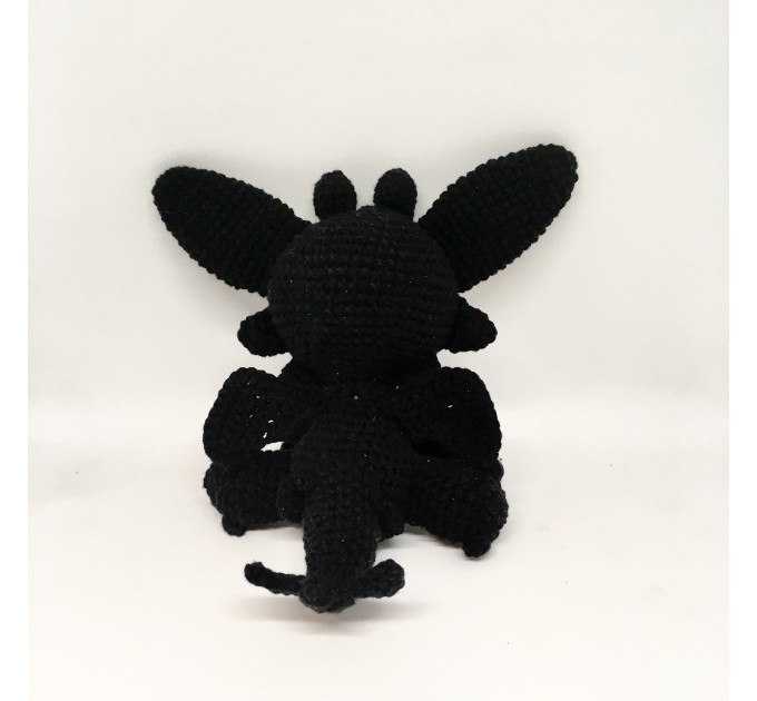 Stuffed black dragon
